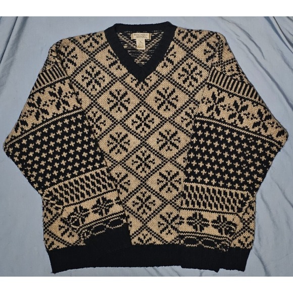 Northern Apparel 100% Wool Vtg V-Neck Sweater XL - Picture 1 of 5